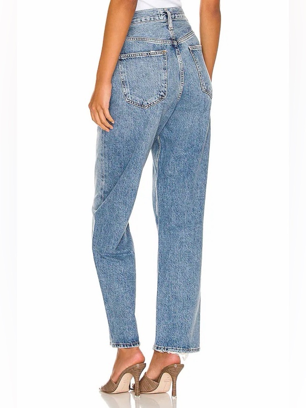 AGOLDE Criss Cross Straight Leg Jeans in Eternal Blue Size 27 - Picture 2 of 9